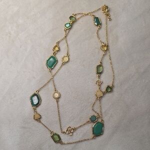 Elegant Gold and Green Necklace